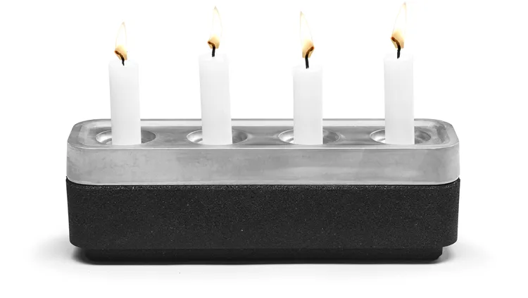 Stumpa Long w black bowl candles